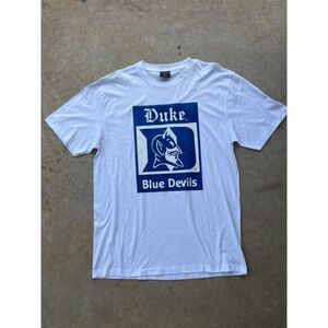Vintage Top Tee Duke Blue Devils ACC White T-shirt A3